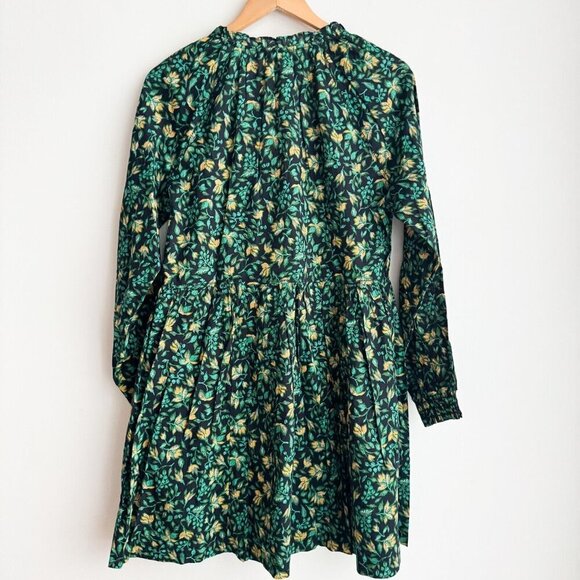 Unsubscribed Dark Moody Florals Black Green Mini Dress S - Picture 7 of 7